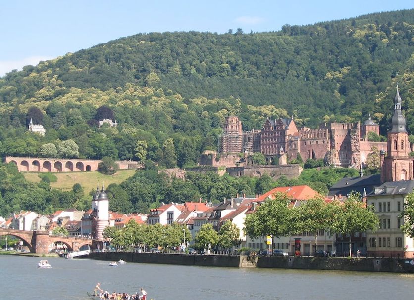 Wohlfühl-Hotel Neu Heidelberg in Heidelberg with river view of hillside castle and town