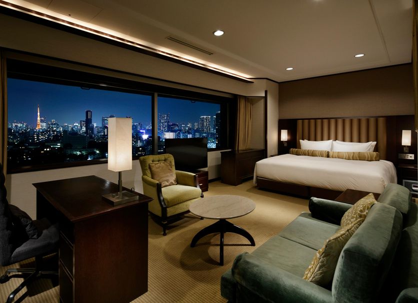 Grand Prince Hotel Takanawa, Tokyo room with city skyline view and large windows