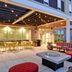 Home2 Suites by Hilton Tampa - USF/Near Busch Gardens patio with string lights, seating and fire pit