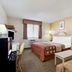 Super 8 by Wyndham Clearwater/St. Petersburg Airport room with king bed, desk and seating in Clearwater