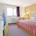 Super 8 by Wyndham Clearwater/St. Petersburg Airport guest room with bed, TV, window and chair