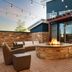 Residence Inn by Marriott Texarkana patio with fire pit, lounge seating and string lights