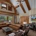 Hotel Park City, Autograph Collection in Park City living room with vaulted wood beams and mountain-view windows