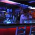 Sami Plaza in Bodrum bar with neon lighting and stools at the counter