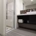 Hotel M's Est Kyoto Station South in Kyoto bathroom with glass shower, vanity sink, towels and toilet