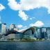 New Style Guest House in Hong Kong with harborfront skyline and modern waterfront building
