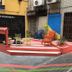 Leo Leisure Hotel @ Central Market in Kuala Lumpur with colorful outdoor seating and striped terrace