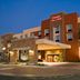 Hampton Inn & Suites Phoenix Chandler-Fashion Center hotel exterior in Chandler at dusk
