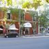Hotel Beltran in Colonia del Sacramento exterior with street-side café seating and trees