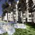 Hotel Ex-Hacienda San Xavier in Guanajuato: garden event setup with white-clothed tables and chairs