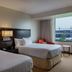 Courtyard by Marriott Panama Metromall room with two beds and city view in Panama City