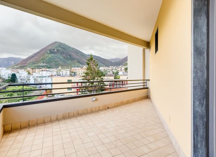 Europa Stabia Hotel balcony with mountain and city views in Castellammare di Stabia