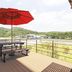 Daegu Innovalley in Daegu terrace with picnic table, red umbrella, and mountain views