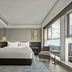 DoubleTree by Hilton Weihai guest room with large windows and city views