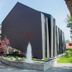 Arensburg Boutique Hotel & Spa in Kuressaare, exterior courtyard with fountain and outdoor seating