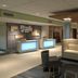 Lobby at Holiday Inn Express & Suites Moncton By IHG in Moncton with seating and front desk