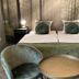 B&B Brasserie Lakerhof in Ohe en Laak room with twin beds, forest mural, and round table