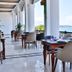 The Sign Degirmen Hotel&Spa Wellness in Şile terrace dining area with sea view and white columns