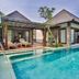 Visesa Ubud Resort in Ubud with a private villa pool and covered terrace beside tropical gardens