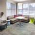 Residence Inn by Marriott South Bend Mishawaka lounge seating area with table and patterned chairs