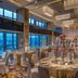 Four Seasons Hotel Shenzhen ballroom with city skyline views through floor-to-ceiling windows
