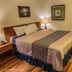 Vantage Point Inn - Woodland Hills guest room with king bed, nightstand lamp, and wood flooring