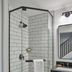 Grand Geneva Resort & Spa in Lake Geneva bathroom with glass shower, towel rack and vanity