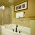 Wyndham Vacation Resorts Steamboat Springs bathroom with soaking tub and glass shower, Steamboat Springs