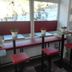 Pension Sonnalp, Ortisei: cozy window seating with small tables and red stools