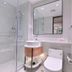 Jinjiang Inn Select Jinan Shandong University Shanda South Road bathroom with glass shower and vessel sink