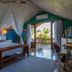 Pousada Estrela D' Agua in Trancoso, canopy bed suite with balcony and tropical garden view