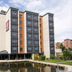 Premier Inn Nottingham Arena - London Road beside a canal in Nottingham, with a modern multistory exterior