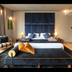 Triviho Hotel Rome guest room with king bed, chaise lounge, and bedside lamps