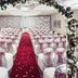 Mercure Bristol North The Grange Hotel in Bristol with decorated wedding ceremony seating and aisle
