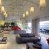 Kythea Resort in Agia Pelagia lobby lounge with sofas, pendant lights and sea-view terrace