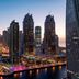 Grosvenor House, a Luxury Collection Hotel, Dubai skyline and waterfront view at sunset