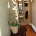 Hallway view into living area at The Grateful Bed B'n'B, Prince George, with TV and potted orchid