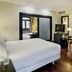 Sercotel Puerta de la Catedral in Salamanca: guest room with king bed, sofa bed, desk, and TV