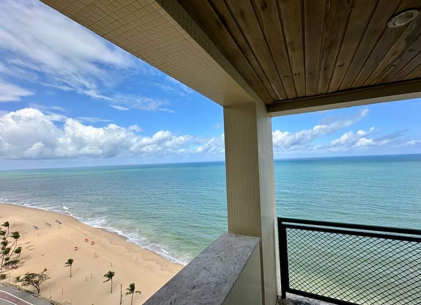 Costa Mar Recife Hotel by Atlantica balcony with ocean view over beach in Jaboatão dos Guararapes