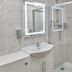 The Appleby Inn Hotel, Swadlincote: modern bathroom with walk-in glass shower and sink