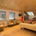 Hotel Garni Jägerhof in Sigmaringen room with double bed, desk, seating area and skylight