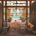 Universal Endless Summer Resort Dockside in Orlando, open-air lounge with pool view and seating