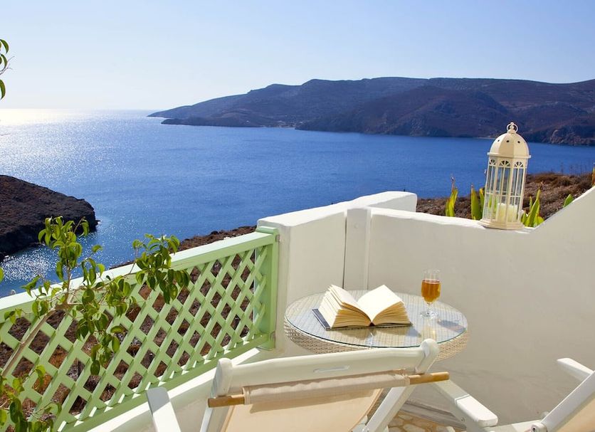 Tholaria Boutique Hotel in Astypalaia with private terrace and sea view