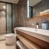 Hanting Hotel Lujiazui South Pudong Road bathroom with walk-in shower and modern vanity in Shanghai