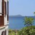 Villa Diamanti, Monemvasia: sea view from balcony with trees and distant island