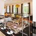 Bildungshaus St Bernhard in Rastatt breakfast buffet with chafing dishes and dining tables