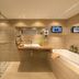 Parkhotel Oberhausen bathroom with walk-in shower, double vanity and soaking tub in Oberhausen
