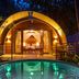 Templation Hotel, Siem Reap: luxury dome villa with private pool and lit terrace at night