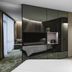 Mana Sleep & Spa in Druskininkai guest room with mirrored wardrobe, bed, and sitting area