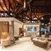 Maradiva Villas Resort & Spa in Flic en Flac: open-air lounge with wicker seating and ocean view